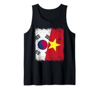 South Korea Vietnam Half Flag South Korean Vietnamese Jersey Tank Top