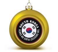 South Korea Xmas Ball Ornament - South Korea Flag Ball Ornaments Nations Flag Hanging Ornaments Keepsake Souvenir for Christmas Tree Decoration Seasonal Holiday Party Supplies
