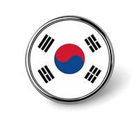 South Korean FlagRound Brooch Lapel Pin Decoration Pins Badge for Men Women