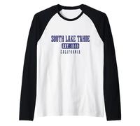 South Lake Tahoe California Raglan Baseball Tee