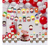 South Paark Happy Birthday Theme - Bold Party Decoration - Stylish Celebration Accessory - Reusable & Durable - Dynamic Graphics for Festive Events