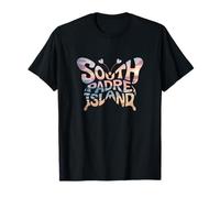 South Padre Island Butterfly - Texas Beach City Word Art T-Shirt