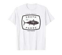 South Padre Island Texas Fishing Value Graphic T-Shirt, Men, White, S