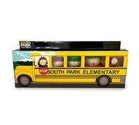 South Park 2.5" Vinyl Figure Collection School Bus Box. Includes Cartman, Stan, Kenny, Kyle and Butters