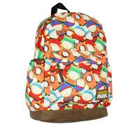 South Park Backpack Cartman Kenny Kyle Stan Print 16" Travel School Book Bag with Laptop Tech Sleeve Faux Leather Bottom