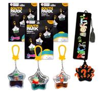 South Park Blind Bags 3 Pack - Bundle with 3 Mystery Tsunameez Bag Clips Featuring Eric, Kenny, Stan, More Plus Bookmark | South Park Figural Bag Clips Party Favors for Kids