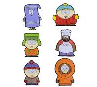 South Park Blind Box Glitter Enamel Pin Series, Mystery Character Cartman, Kyle, Chef, Kenny, Stan, or Towelie, Assorted, Metal, no gemstone