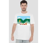 South Park Bus Stop T-Shirt, White | Size: 4XL South Park White 4XL