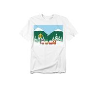 South Park Bus Stop T-Shirt, White | Size: Medium South Park White M