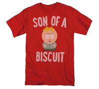 South Park Butters & Biscuit Unisex T Shirt, Red, XL
