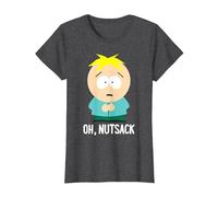 South Park Butters Oh Nutsack T-Shirt, Women, Dark Heather Grey, Medium