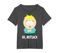 South Park Butters Oh Nutsack T-Shirt, Women's Plus, Dark Heather Grey, 3X