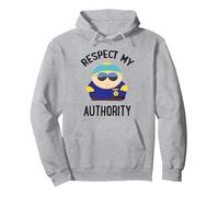 South Park Cartman Respect my Authority Pullover Hoodie, Adult Unisex, Heather Grey, Small