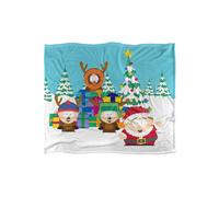South Park Cartman Santa & Reindeer Boys Silky Touch Super Soft Throw Blanket 152 X 127 cm in White South Park White 152 X 127 cm
