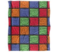 South Park Character Tiles Silky Touch Super Soft Throw Blanket 152 X 127 cm, White