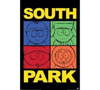 South Park Colour Block Poster (91.5cm x 61cm) (Black/Yellow/Blue)