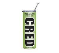 South Park CRED Stainless Steel Tumbler with Straw, Insulated Water Bottle for Home, Office or Car, 20oz, Mega Lime - Officially Licensed