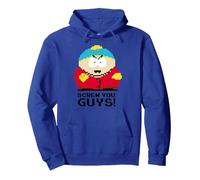 South Park Eric Cartman Screw You Guys! Pixelated Pullover Hoodie, Adult Unisex, Royal Blue, X-Large