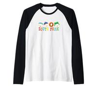 South Park Eric, Kenny, Kyle & Stand Floating Heads Raglan Baseball Tee