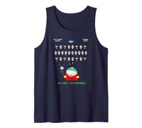 South Park Eric Pixel Alien Invaders Game Over Retro Artwork Tank Top