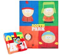 South Park Fleece Bed Blanket Soft Sofa Throw for Bedroom Accessories Eric Kenny Cartman Travel Home Decor 130 x 150cm Funny Gifts for Men (Multi)