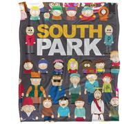 South Park Full Cast Silky Supersoft Blanket Grey/multicoloured (One Size)
