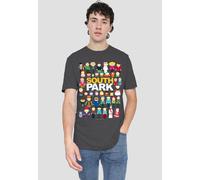 South Park Full Cast T-Shirt, Charcoal | Size: 2XL South Park Charcoal 2XL