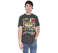 South Park Full Cast Unisex T Shirt, Charcoal, XX-Large