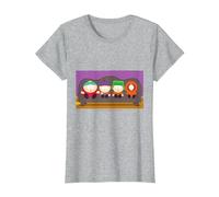 South Park Gang On A Couch T-Shirt, Women, Heather Grey, X-Small
