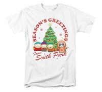 South Park Group Christmas Unisex Adult T Shirt, White South Park White M