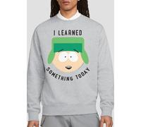 South Park I Learned Something Today Crew Sweatshirt, Athletic Heather in Light Grey | Size: Small South Park Light Grey S