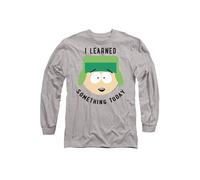 South Park I Learned Something Today Long Sleeve T-Shirt, Athletic Heather in Grey | Size: Large South Park Grey L