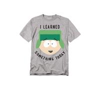 South Park I Learned Something Today T-Shirt, Athletic Heather in Grey | Size: XL South Park Grey XL