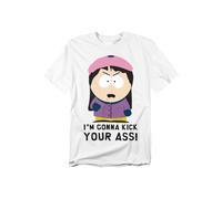 South Park Im Gonna Kick Your Ass T-Shirt, White | Size: Small South Park White S