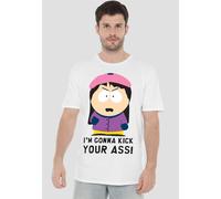 South Park Im Gonna Kick Your Ass T Shirt, White South Park White XXXL