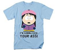 South Park Im Gonna Kick Your Ass Unisex T Shirt, Light Blue, XX-Large