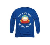 South Park Kick You In The Nuts Mens Long Sleeve T Shirt-Royal Blue South Park Royal M