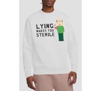 South Park Lying Makes You Sterile Crew Sweatshirt, White | Size: XL South Park White XL