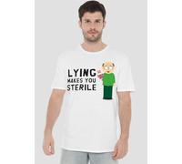 South Park Lying Makes You Sterile T-Shirt, White | Size: Small South Park White S