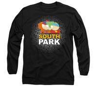 South Park Lyrics Mens Long Sleeve T Shirt, Black, Medium