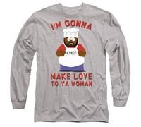 South Park Make Love Mens Long Sleeve T Shirt, Athletic Heather, Small