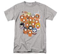 South Park Many Faces of Kenny Unisex T Shirt, Athletic Heather, Large
