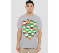 South Park Many Faces Of Kyle Unisex T-Shirt, Athletic Heather in Grey | Size: Medium South Park Grey M