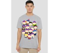 South Park Many Faces Of Stan Unisex T-Shirt, Athletic Heather in Grey | Size: Medium South Park Grey M