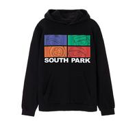 South Park Mens Black Coloured Blocks Hoodie - Medium