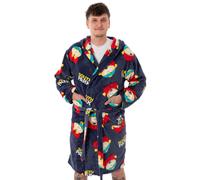 South Park Men's Cartman AOP Hooded Bathrobe | Navy | Officially Licensed Merch in Blue | Size: Large South Park Blue L