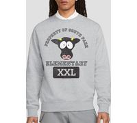South Park Men's Cows Crew Sweatshirt, Athletic Heather in Light Grey | Size: XL South Park Light Grey XL