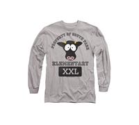 South Park Men's Cows Long Sleeve T Shirt-Athletic Heather in Light Grey | Size: Large South Park Light Grey L
