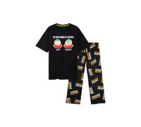 South Park Mens Pyjamas Set, Soft Breathable Loungewear - Funny Gifts for Him (Black/Yellow, M)