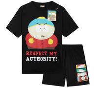 South Park Mens Pyjamas Set Short PJs Funny Lounge Set Comfy Sleepwear Breathable Stan Kyle Cartman Kenny Nightwear Gifts for Men (XS, Black)